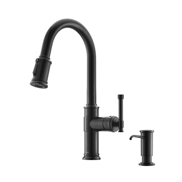 Torneira de cozinha antiga ORB com dispensador de sabonete